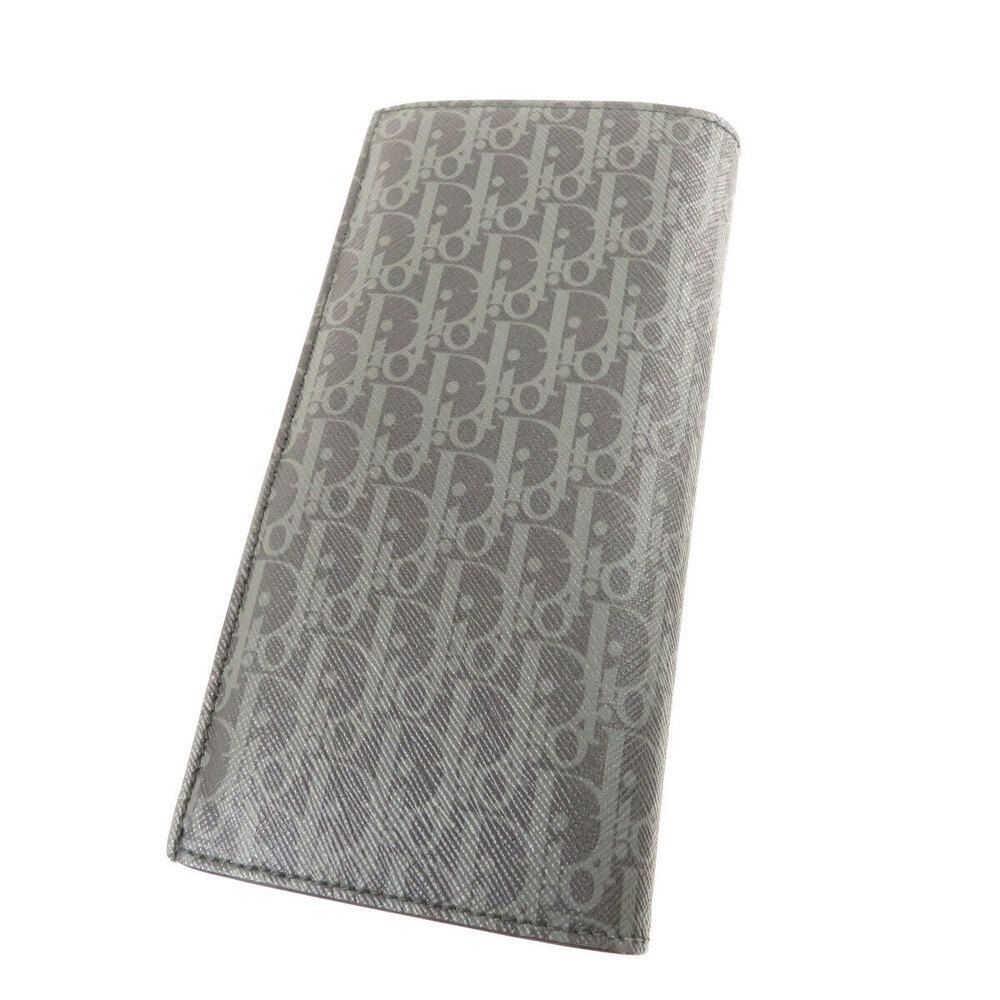 Dior wallet long purse Christian coin Trotter Black